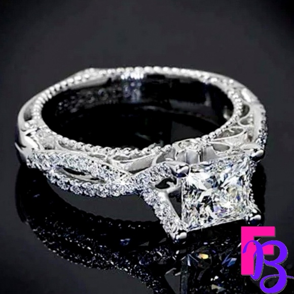 ***NEW!*** 1.5 CT Princess Cut Engagement Ring - Picture 5 of 10